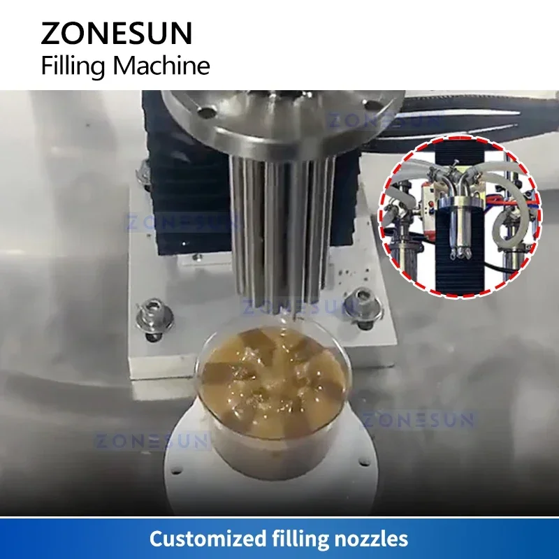 ZONESUN Машина для наполнения шоколада с двойным вихрением ванильный крем