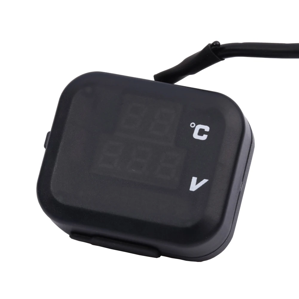 

Аксессуары для легкой установки 3 в 1 измеритель температуры мотоциклетный вольтметр зарядное устройство USB Электронный Универсальный светодиодный дисплей напряжения