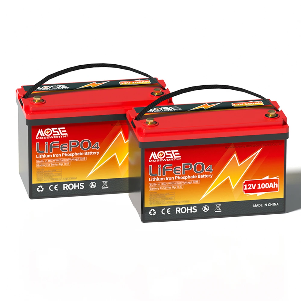 12 В 100 Ач LiFePO4 аккумулятор встроенный BMS перезаряжаемые литий-железо-фосфатные