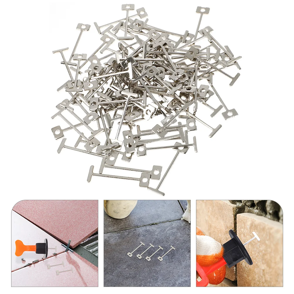 

200pcs Sturdy Tile Leveling Parts Tile Leveler Steel Pin Tile Leveler Pin Tile Leveler Parts Tile Leveling Needle
