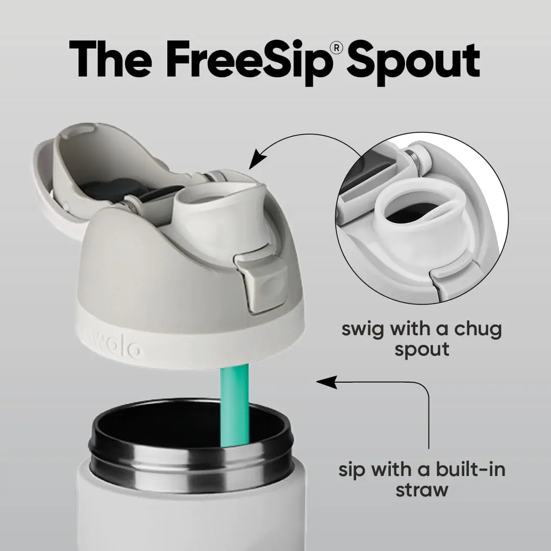 Фото Бутылка для воды Owala FreeSip из нержавеющей стали с изоляцией и соломинкой, без BPA, спортивная бутылка для воды, идеально подходит для путешествий, 32 унции №2