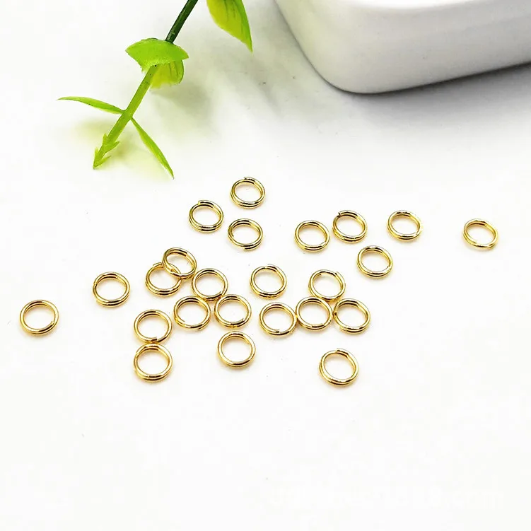 Seasha 100pcs 0.6x5mm 304 Double Jump Rings Golden Split Rings for Jewelry Making DIY Material Accessories