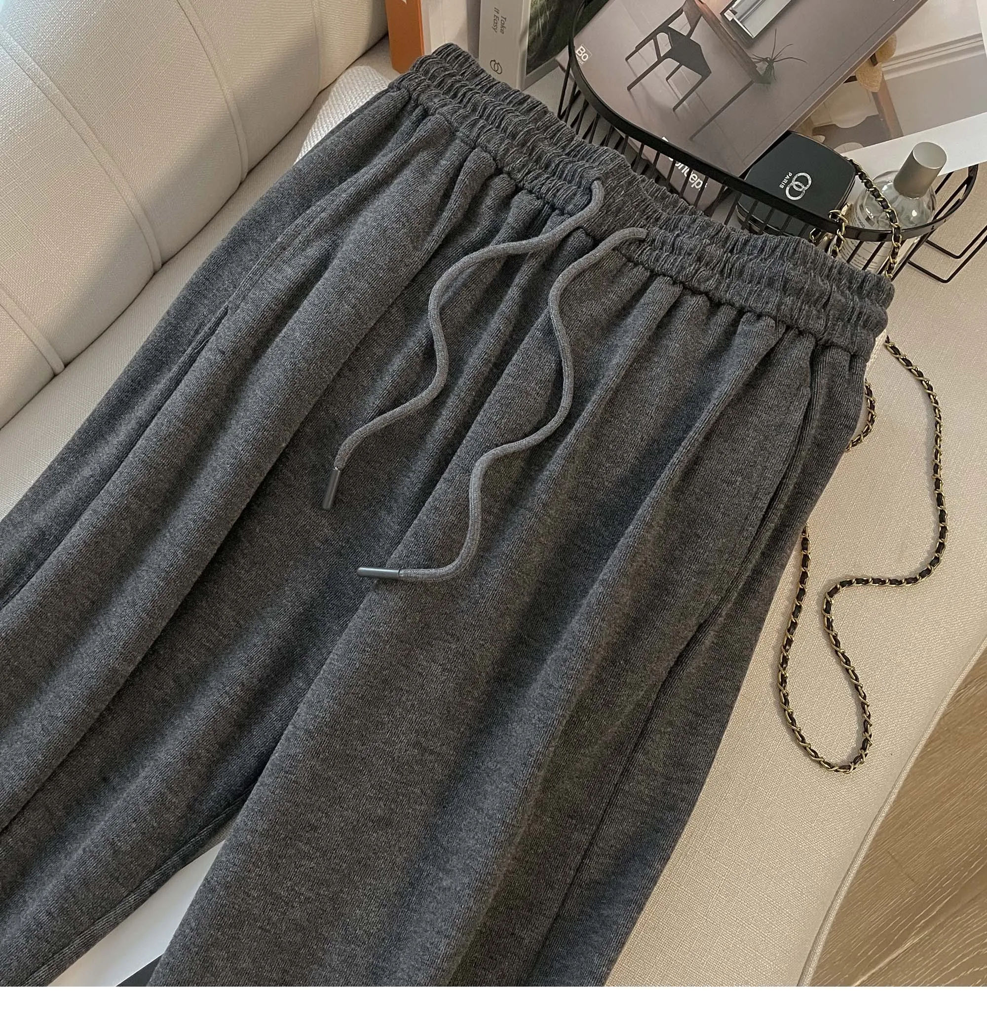 Женский спортивный костюм из двух предметов трикотажный однобортный Кардиган в