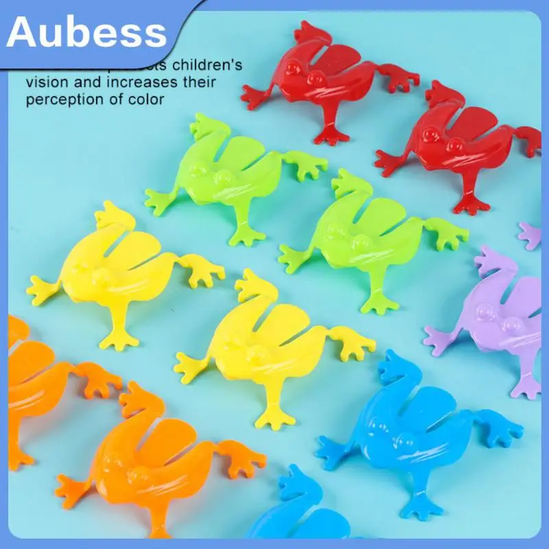 

Light Press Small Jumping Frog Antistress Cartoon Fidget Toys Nostalgia Creative Party Supplies Color Random Decompression Toys