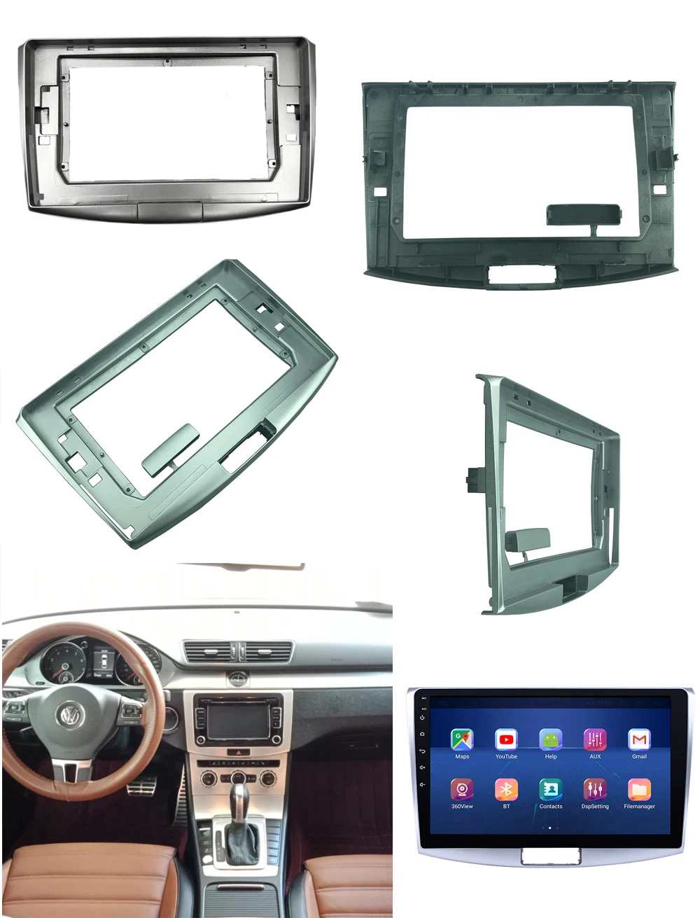 

Car Radio Fascia For Volkswagen Passat B7/CC/Magotan Auto Stereo Dash Panel Mounting 10.1 inch Frame Kit Center Console Holder