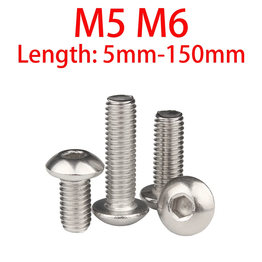 

Винты с шестигранным углублением, 5-150 мм, 304 дюйма