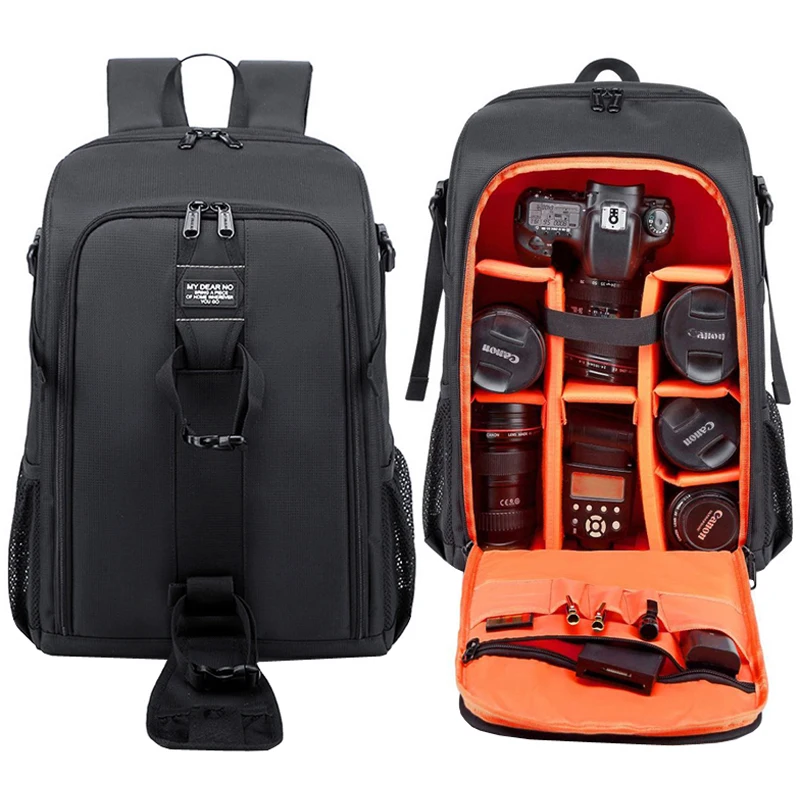 Big Capacity Photography Camera Waterproof Shoulders Backpack Video Tripod DSLR Bag W/ Rain Cover for Canon Nikon Sony Pentax