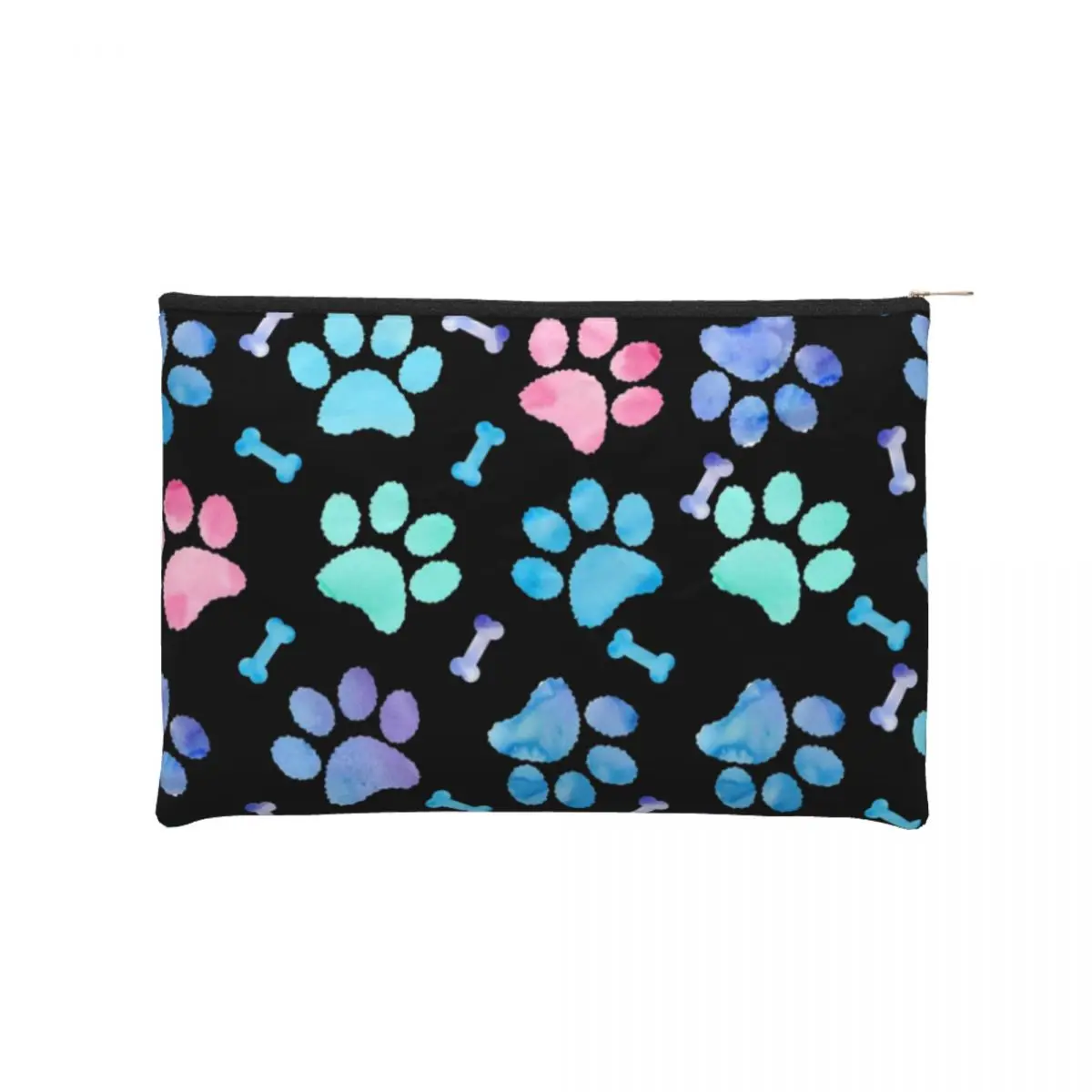 

Travel Paw Print Dog Watercolor Pattern Toiletry Bag Cute Akita Makeup Cosmetic Organizer for Women Beauty Storage Dopp Kit Case