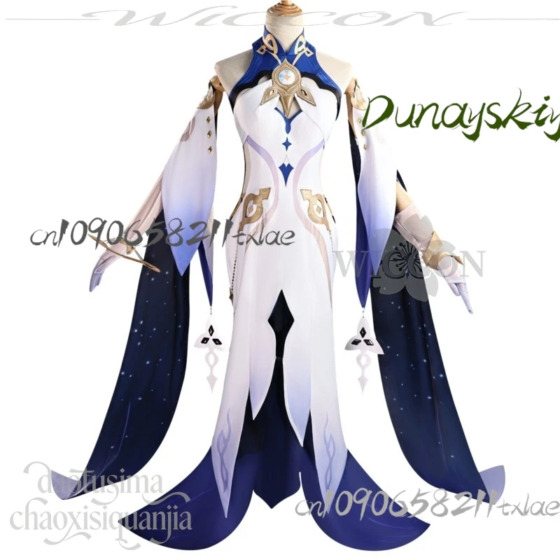 Cos Store Истоарт Косплей Genshin Impact Костюм Богини Винтаж Длинный Белый Синий Великолепная Лолита Хэллоуин Рождество (art.: 3920d3413a429) - 3920d3413a429