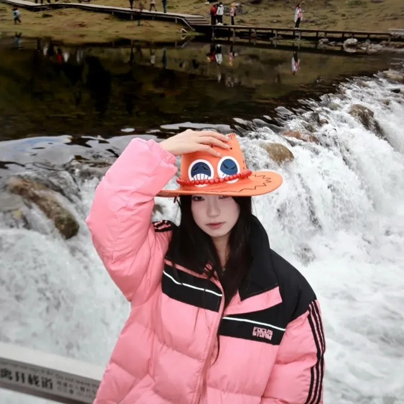 Цельный огонь кулак Portgas D Ace аниме потому что ковбойская шляпа уличный козырек