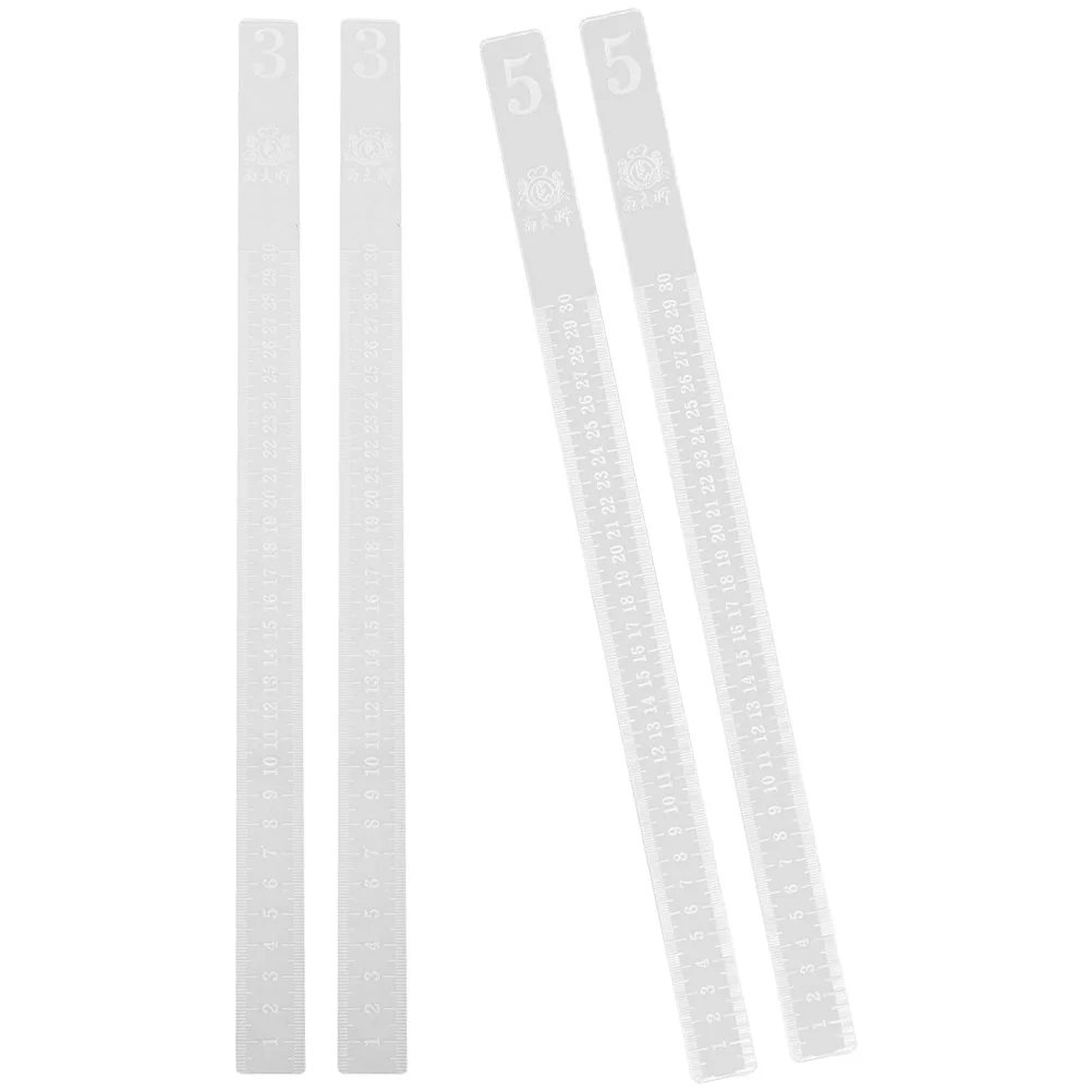 

Ruler Dough Pin Rulers Baking Rolling Measuring Thickness Cookie Leveling Acrylic Biscuit Strips Flat Guide Guides Stencil Wide