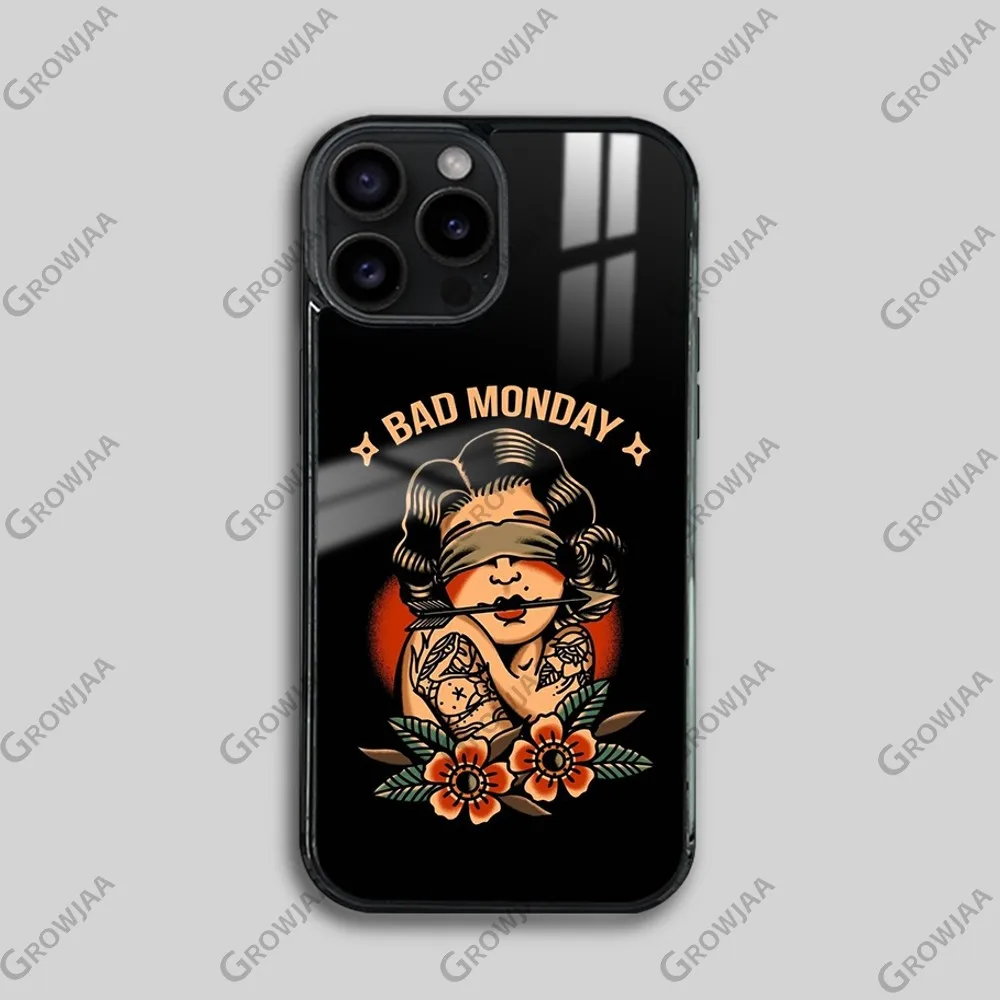 Cool Old School Tattoo Phone Case For iPhone 16 15 14 13 12 11 Pro Max Plus Mini Magsafe Mirror Wireless Magnetic Cover