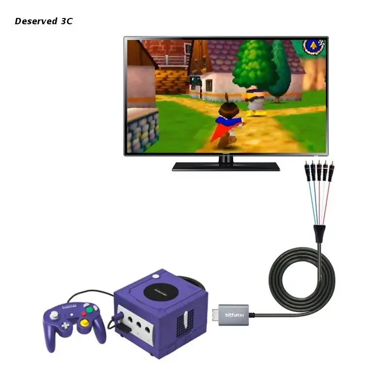 

NGC Component Cable for Gamecube 5RCA YPbPr Video Game Gaming Accessories