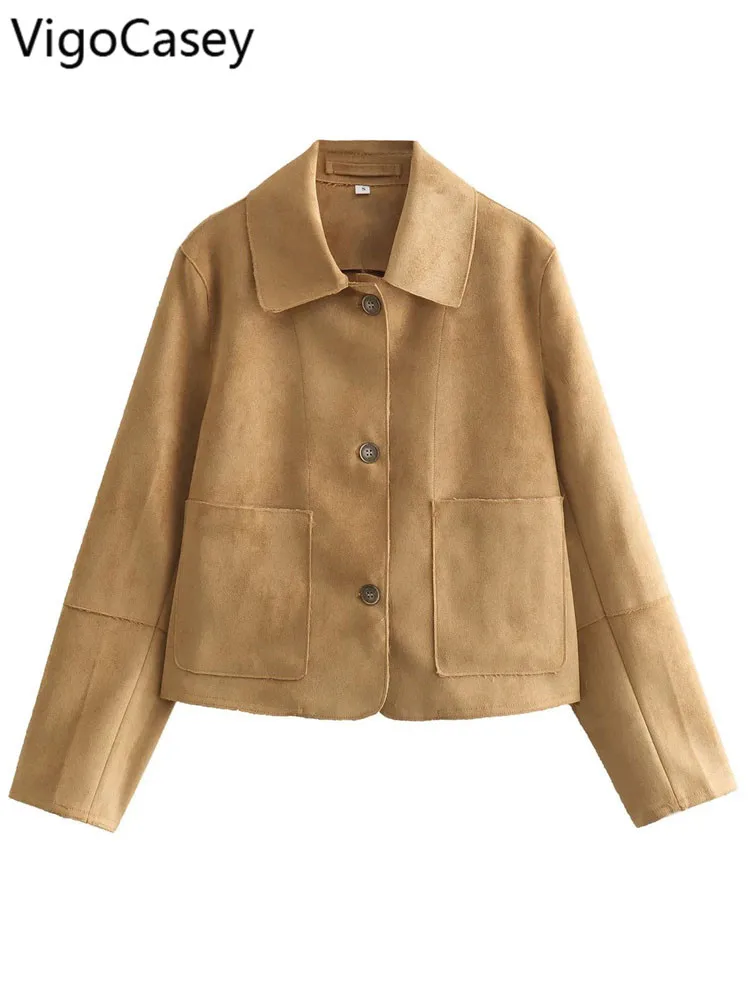 VigoCasey 2025 весеннее женское однотонное пальто женская однобортная куртка с длинным