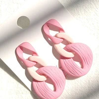 summer trendy women earrings girls macaron color colored simple claw earring 2022 candy color cute chain earring