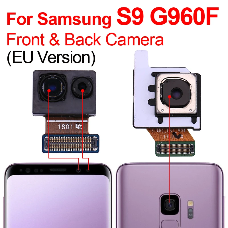

Оригинальная задняя камера S9, передняя и задняя камера для Samsung Galaxy S9 G960 SM-G960F G960U G960FD G960N, верхняя фронтальная камера, гибкий кабель