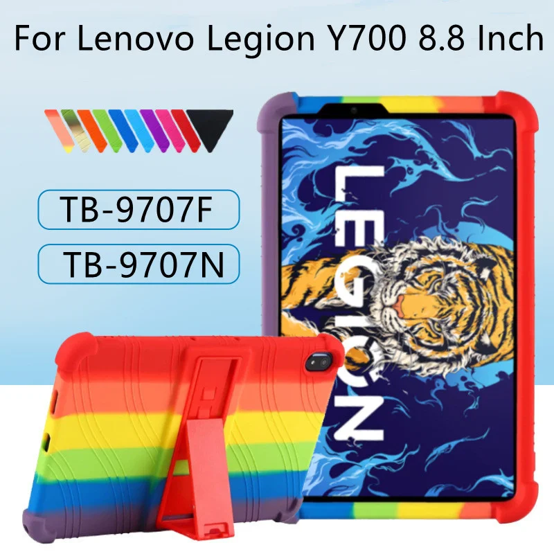 

For Lenovo Legion Y700 8.8" Tablet Safe Shockproof Kickstand Silicone Case for Lenovo legion y700 TB-9707F 9707N silicone covers