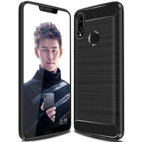 soft tpu armor case for honor 8c texture shockproof bumper silicone case for honor 8c huawey soft smart phone back cover