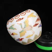ming chenghua doucai crane pattern water tank exquisite home crafts ornament decoration