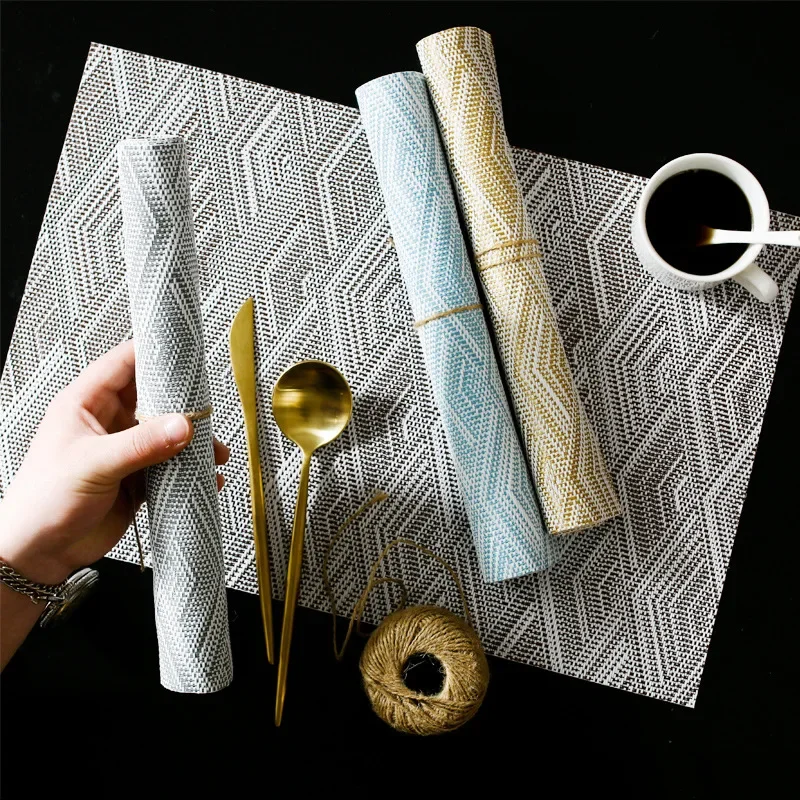 6/4 шт. волнистый 3D сетчатый коврик для столовых приборов европейский ПВХ Teslin