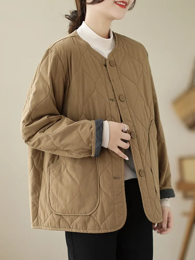 Женские повседневные теплые куртки Новое поступление 2023 осенне-зимние свободные