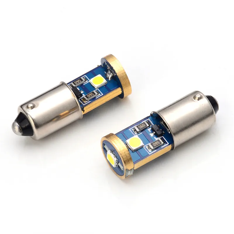 

2PCS 2017 newest led Ba9s 3 SMD 3030 car light T4W automobiles Wedge Marker Lamp LED License Plate reading doom bulb