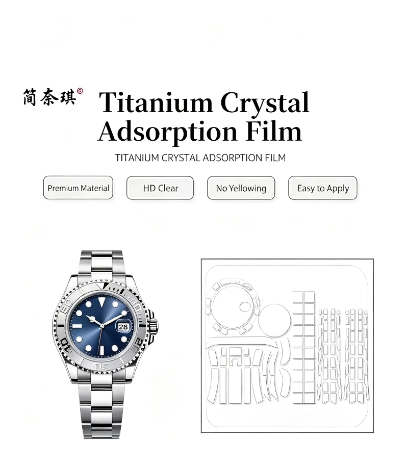 Фото Защитная пленка Jiannaiqi для часов ROLEX Yacht-Master 126622 40 мм, полный комплект, прозрачная, невидимая, антицарапинная, в наличии. №1