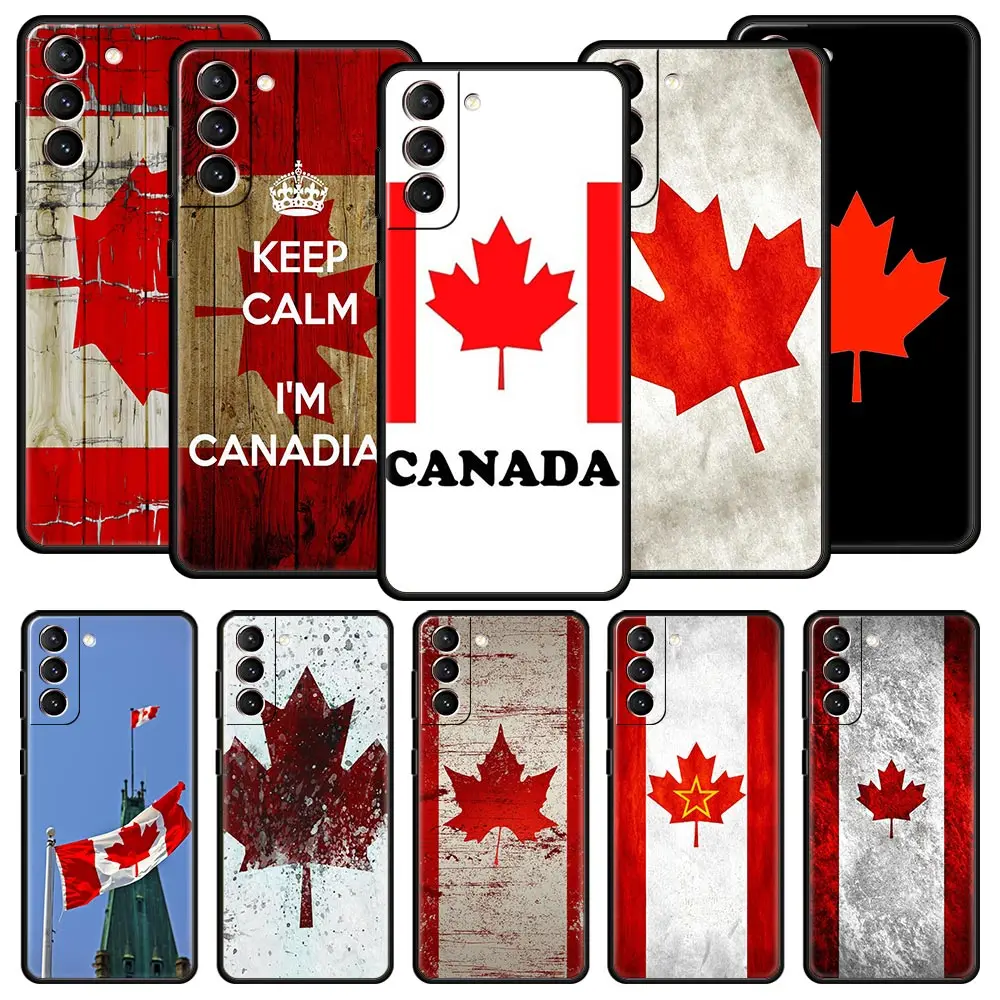 

Canada Canadian Flag CA Leaf Phone Case For Samsung Galaxy S22 S20 FE S10 Plus S21 Ultra 5G S10E S9 S8 Note 10 Lite 20 Cover