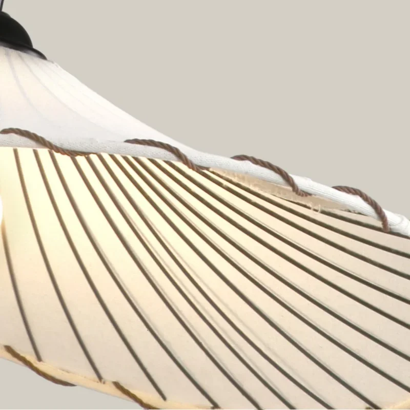 Современные ретро тканевые подвесные светильники в виде листьев лотоса