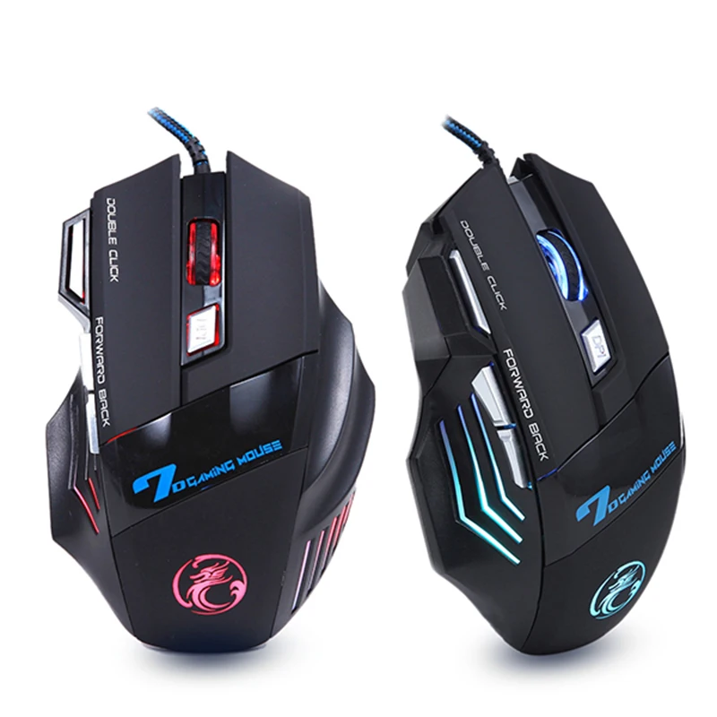 

Ergonomic Wired Gaming Mouse LED 5500 DPI USB Computer Mouse Gamer RGB Mice X7 Silent Mause With Backlight Cable For PC Laptop