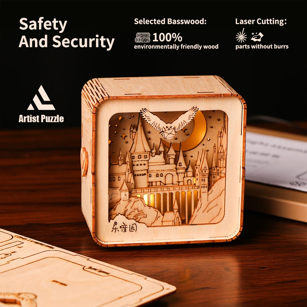 Деревянная 3D-головоломка сделай сам детская настольная игра набор строительных