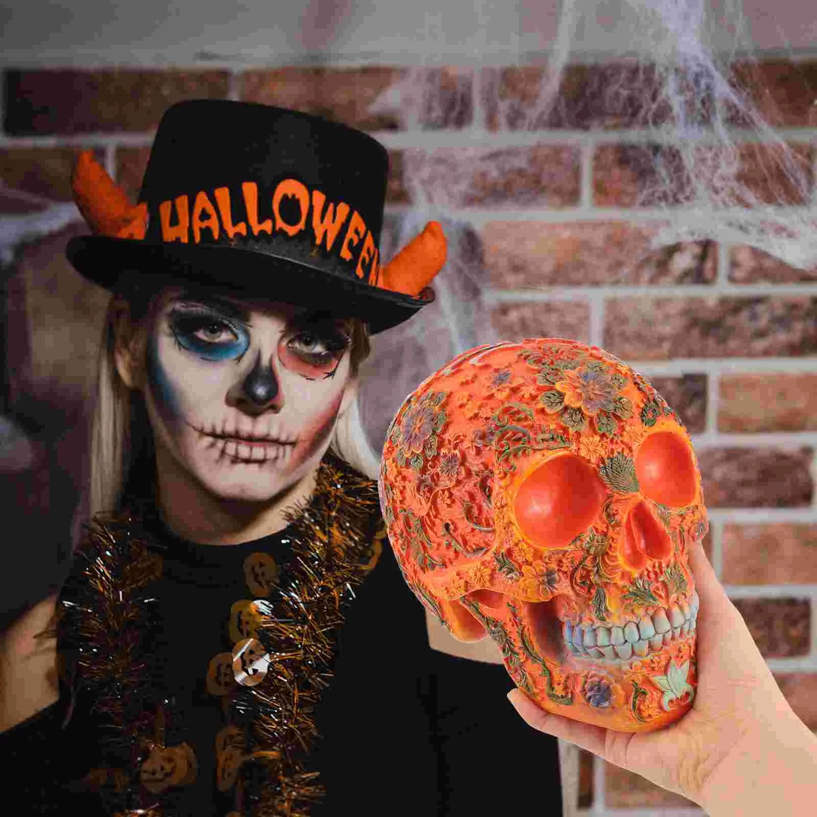 

Halloween Model Realistic Carved Decors Human Head Prop