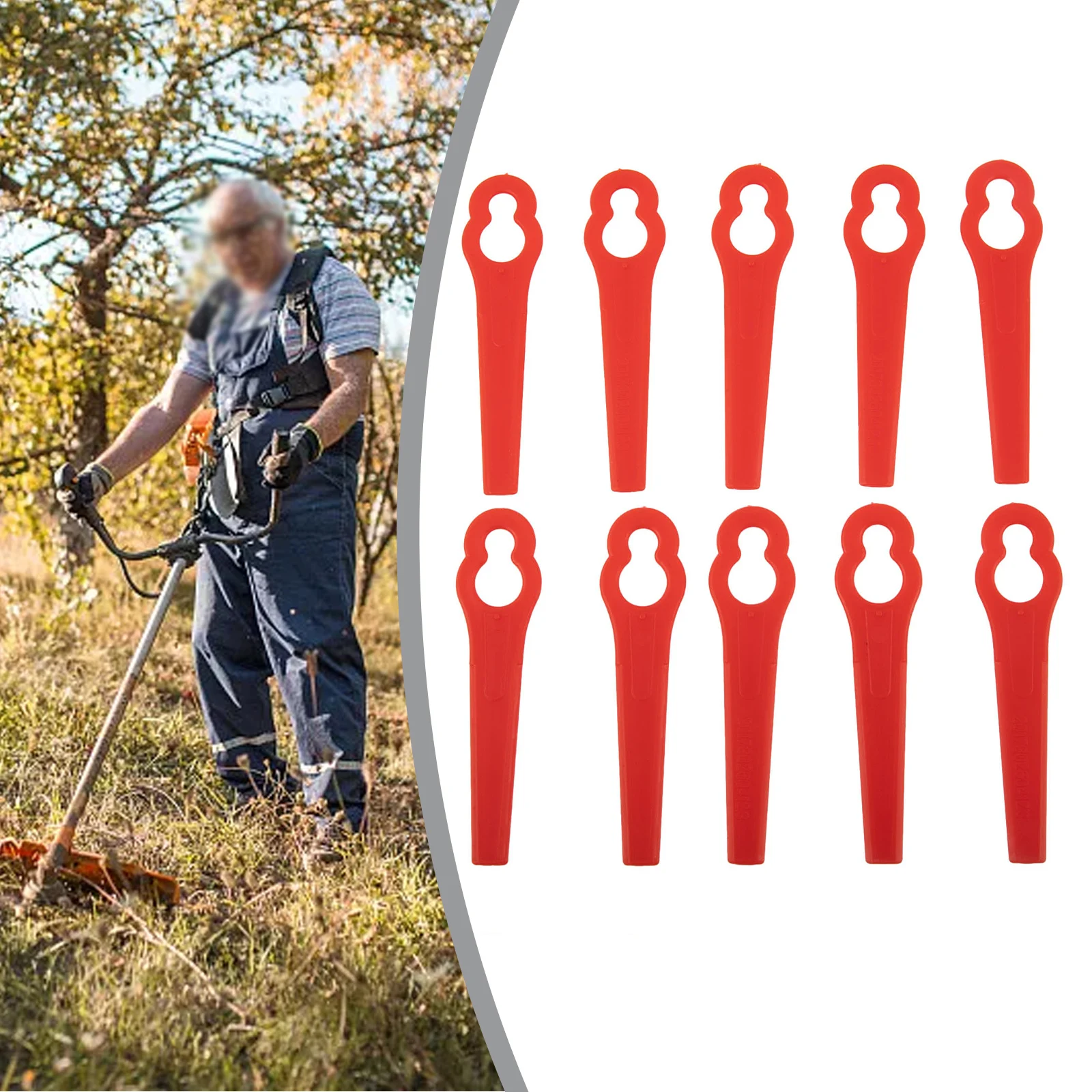 10 шт. пластиковые лезвия триммера для травы замена Einhell GC-CT 18/24 Li беспроводного