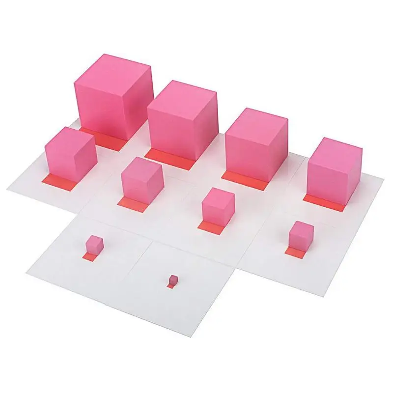 

Beech Pink Tower Instructional Pink Wood Block Cube Tower Toy Early Learning Toy Early Preschool Educational Toys Christmas