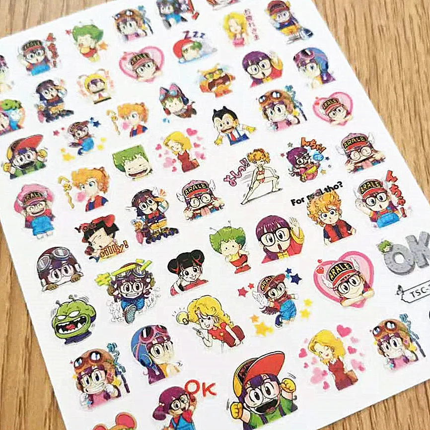 

Японское аниме Arale DesignDecal, слайдер, штамповка, сделай сам, украшения, Типсы, наклейки для ногтевого дизайна TSC 267