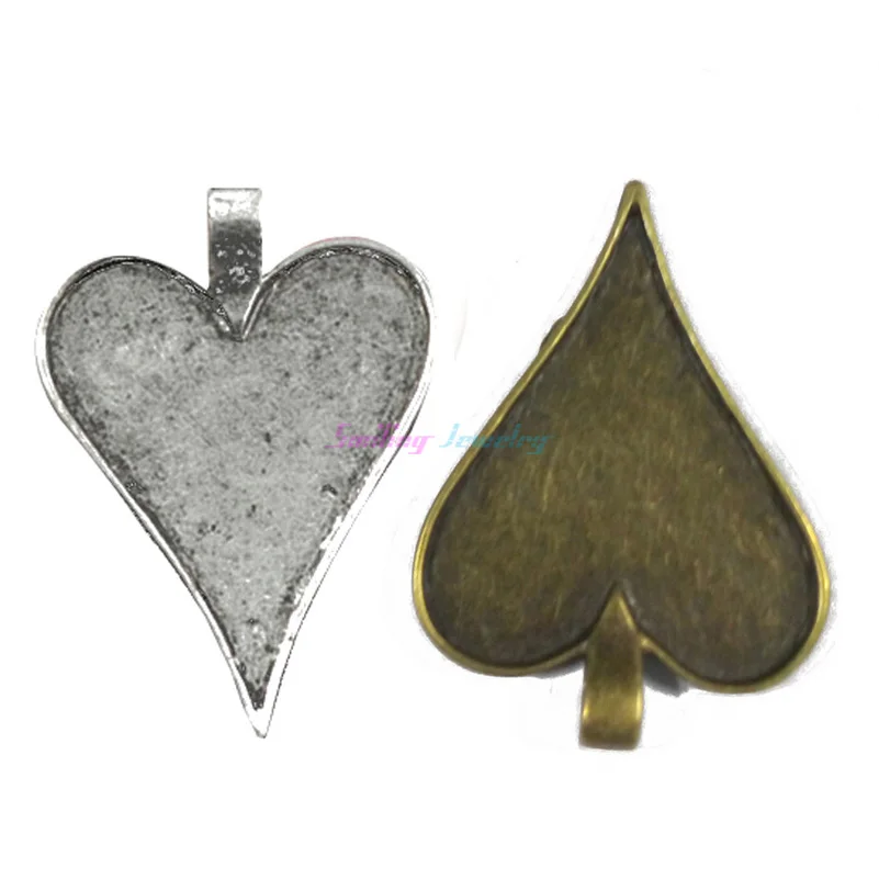 

Основа для кабошона в форме сердца, 20 шт., 32 мм