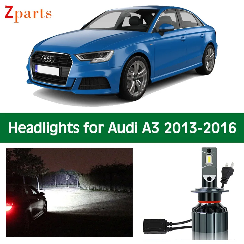 

Car Lamps For Audi A3 2013 - 2016 Headlight Lamps Low Beam High Beam Super Bright Auto Bulbs 12V Lighting Lamp Accessories