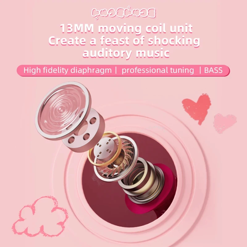 Disney DN03 Winnie &amp Lotso TWS Беспроводные наушники Bluetooth 5.3 HD Голосовой вызов Наушники с