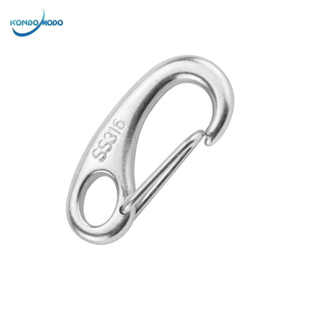 

Marine Accessories Stainless Steel Egg Shape Spring Snap Hook Clips Quick Link Carabiner Buckle Eye Shackle Lobster Claw Outdoor