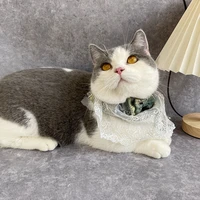 cute dog cat triangle scarf pet drooling towel cat bib small and medium pet cute princess bib
