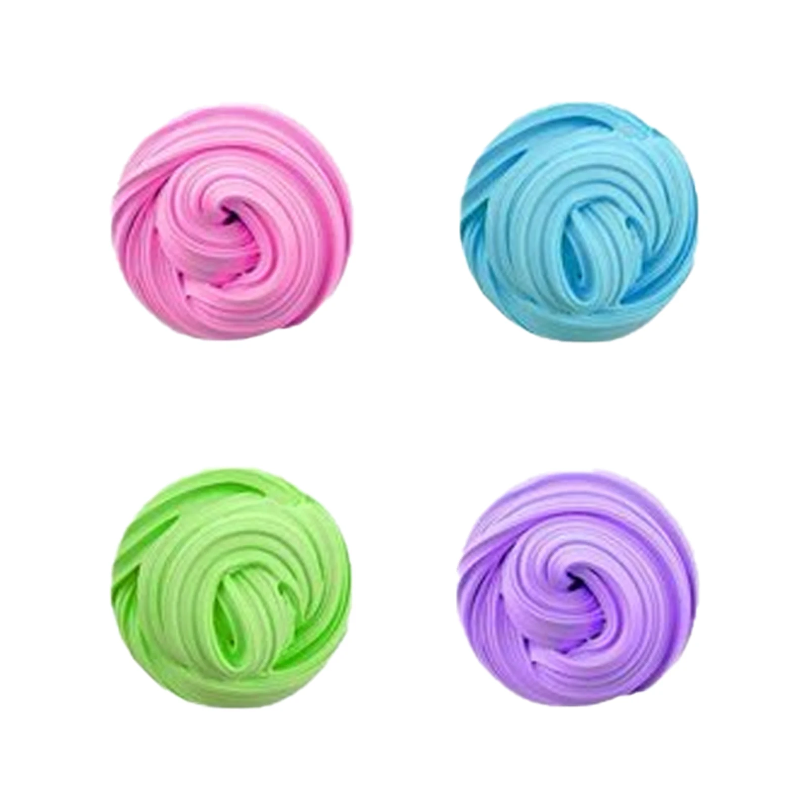 4pcs DIY Art Craft Stress Relief For Kids Event Prizes Tactile Stimulation Fluffy Slime Kit Soft Butter Putty Gifts Non Stick