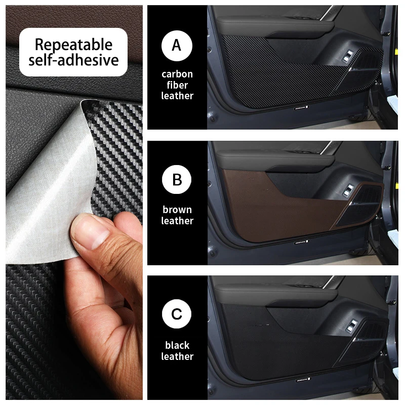 Защитная плёнка из углеродного волокна для дверей автомобиля BYD Tang DM EV 2018-2024