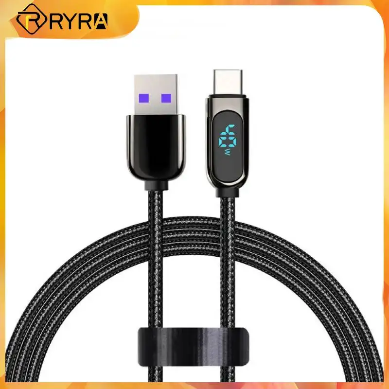 

RYRA USB To Type C Cable PD 40W 3A Data Cord Fast Charging Wire Charger Line With LED Indicator For Xiaomi POCO X3 Huawei 1.2m