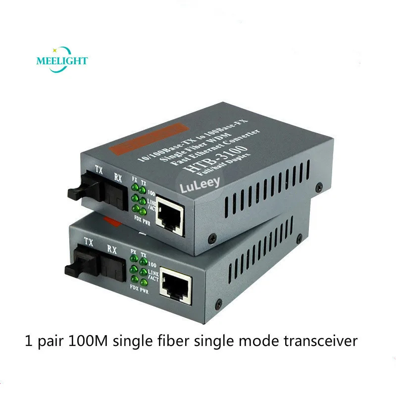 

Пара оптоволоконных трансиверов 100 Мбит/с, одномодовые одноволоконные одномодовые 25 км, коммуникационное оборудование