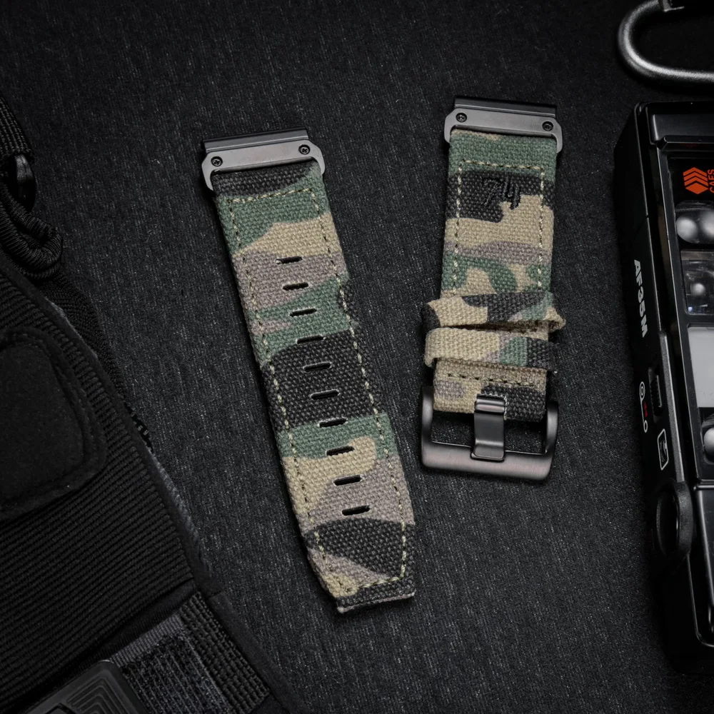 Фото Тканевый ремешок для часов HEMSUT для Garmin Quickfit 20, 22, 26 мм, военный спортивный ремешок на запястье, совместимый с Fenix ​​Tactix Instinct MARQ №5