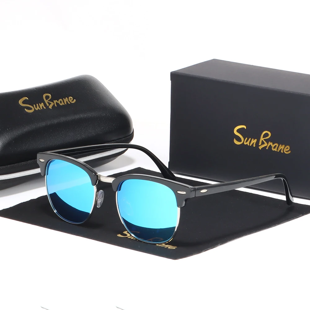 

Luxury Brand Men Women Luxurious Design Half Frame Driver Sun Glasses Rimless Classic Men Sunglasses Oculos De Sol Bans UV400