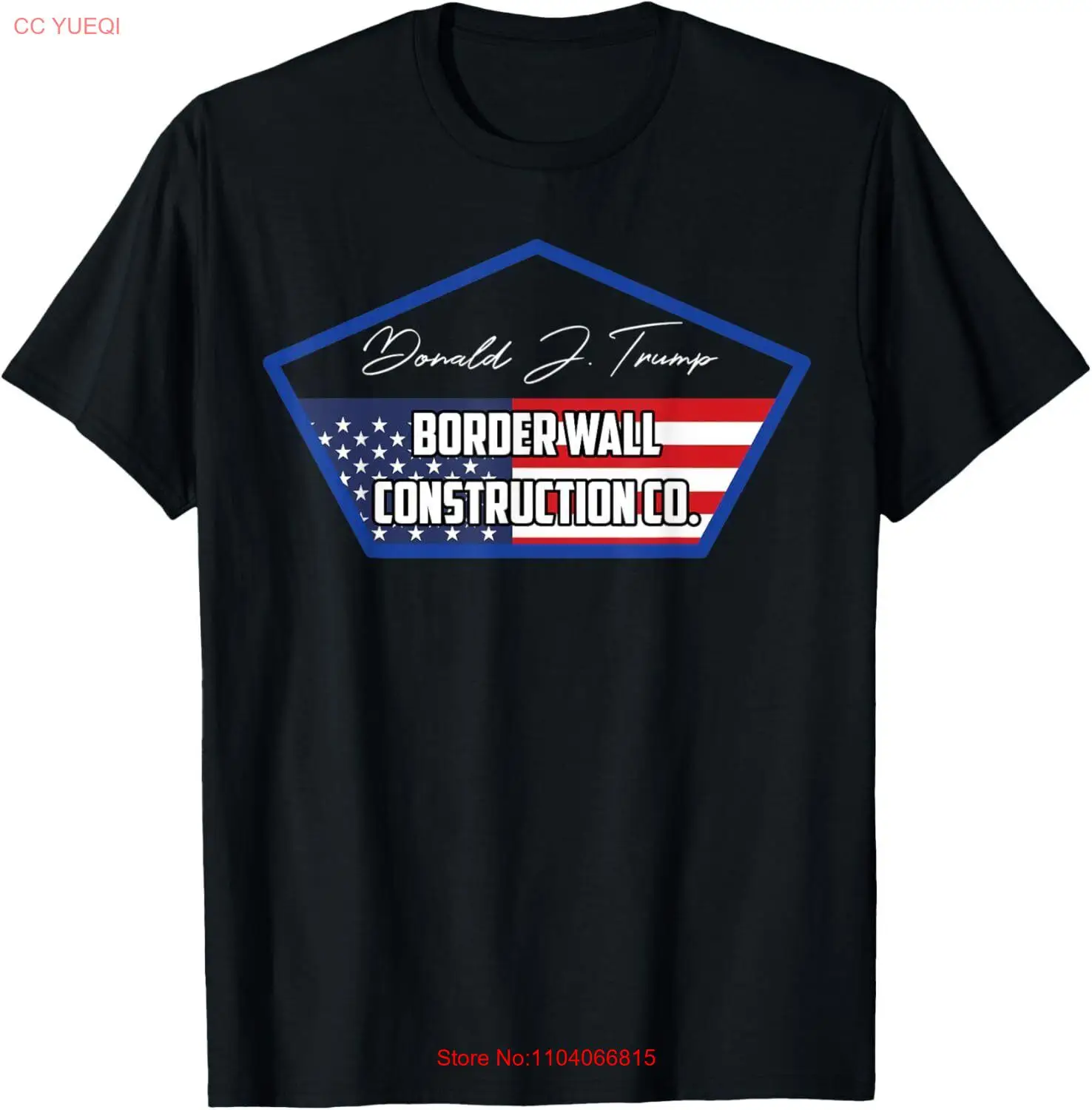 Бордюрная стена строительство Co. футболка построить США маленький черный