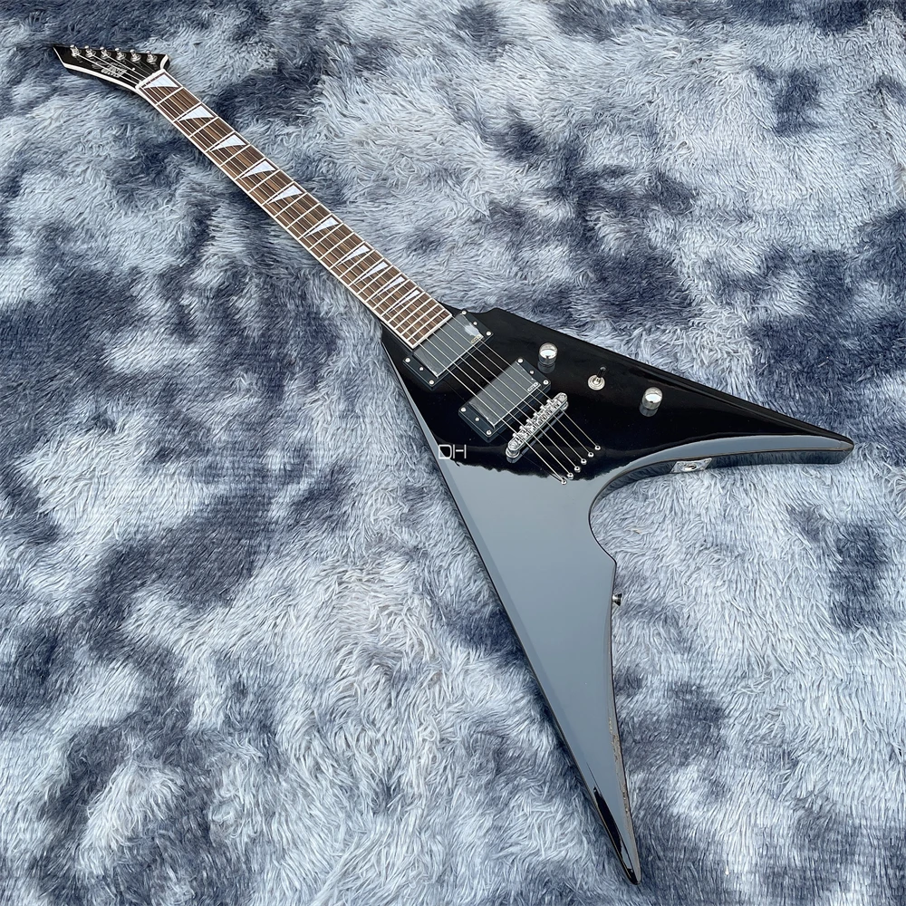 

High-quality customized Black electric guitar fork aircraft rosewood shark fin fork color customization