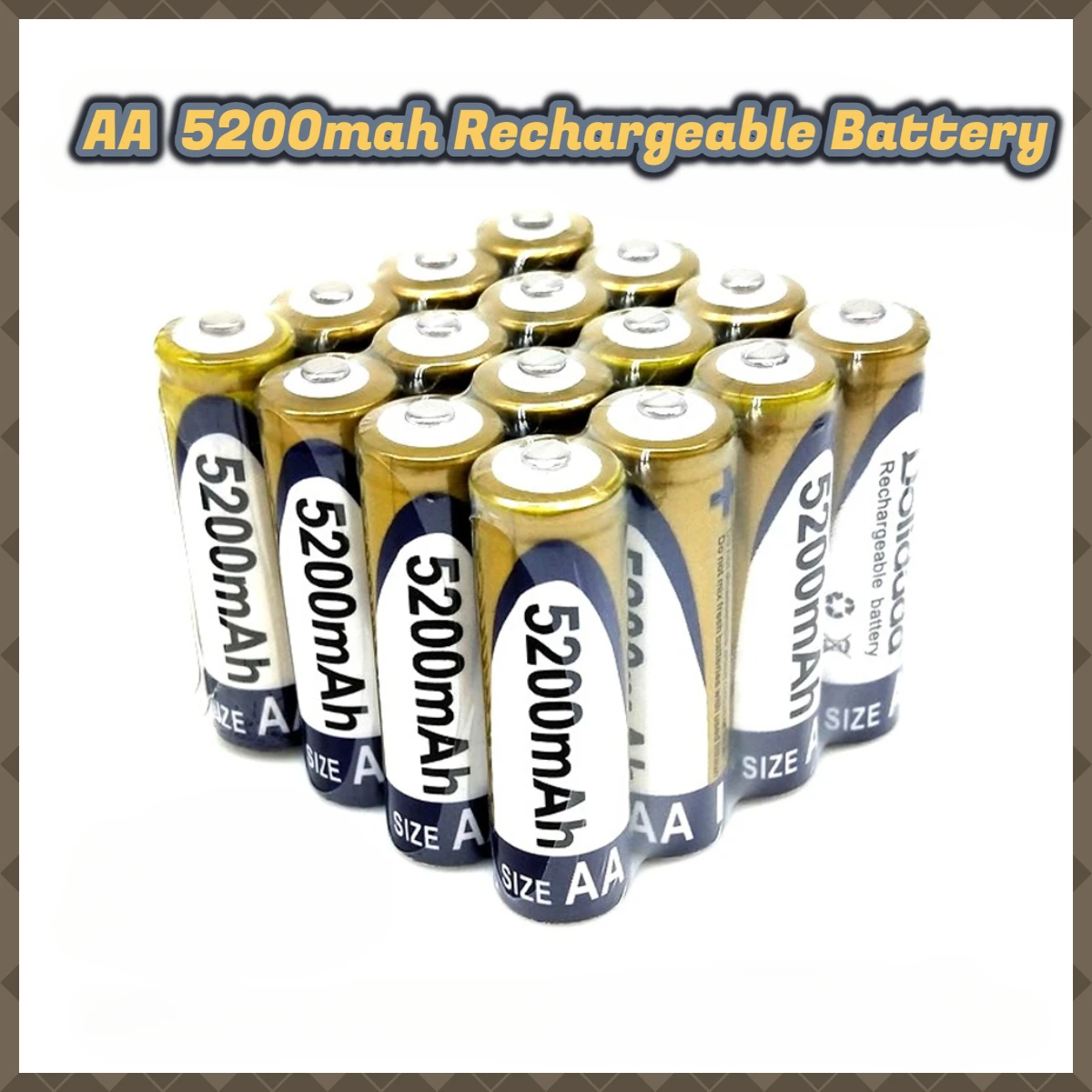 

AA 5200mah Rechargeable Battery Ni-mh AA Batterie For Watches Toys Led Torch Camping Flashlight Remote Control Polaroid Battery