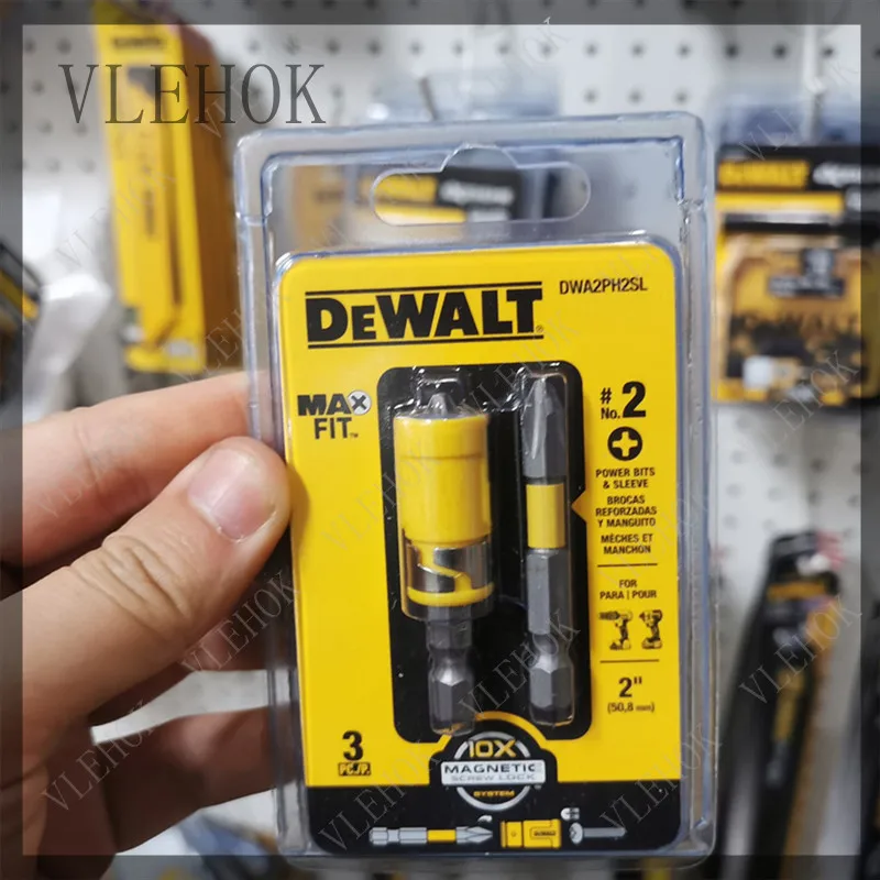 Фото Набор ударных бит DWA2PH2SL для шуруповерта DEWALT MAXFIT, 2 дюйма, PH2, с магнитным держателем и поворотным механизмом №1